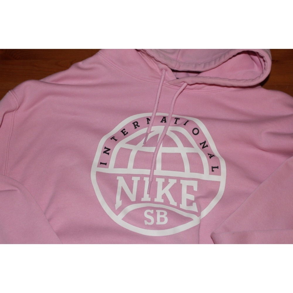Nike SB International Sweatshirt Men's Size Large Pink  Skateboarding Hoodie